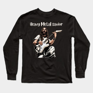 Jesus Meme | Heavy metal savior Long Sleeve T-Shirt